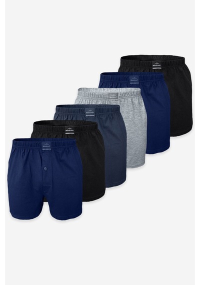 Malabadi Erkek Renkli 6'lı Premium Collection Geniş Kalıp Modal Büyük Beden Boxer 6m254