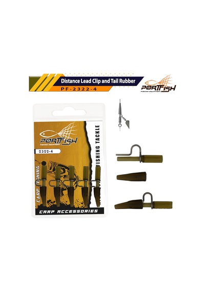 Portfish 2322-4 Distance Lead Clip And Tail Rubber 5 Adet (548680005)