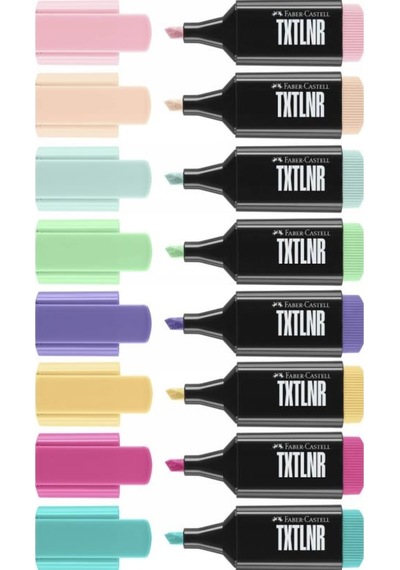 Faber Castell Fosforlu Kalem Mini Pastel 8'li Set - 154218 Çok Renkli