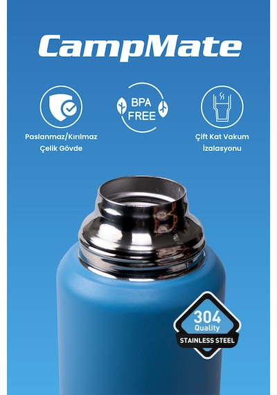 Cooker Campmate 750 Ml Paslanmaz Çelik Termos Ckr2106 Mavi