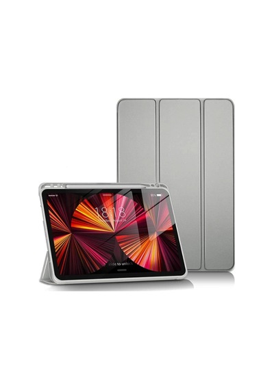 Newface Apple İpad Pro 11 2024 Kılıf Tablet Smart Kılıf - Gri Arka Kapak