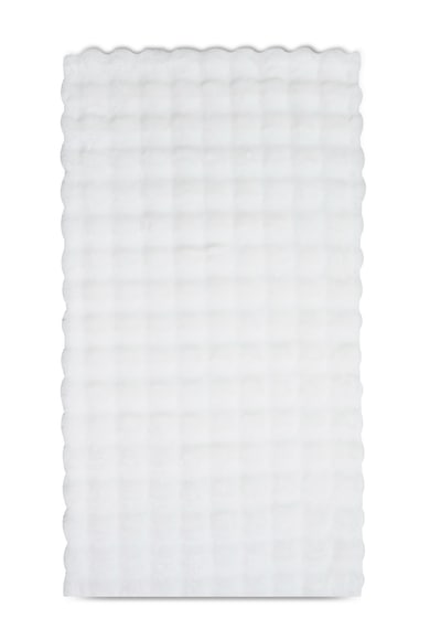 Yünteks Bubble Kabartmalı Peluş Post Halı 90x150 Beyaz