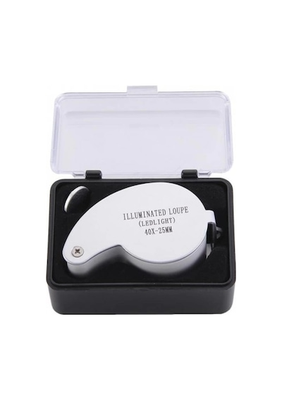 Mini 40x25mm Takı Büyüteç, Cep Büyüteç, Teftiş, Elmas Pullar, Madeni Kontrol Lup Mg21011