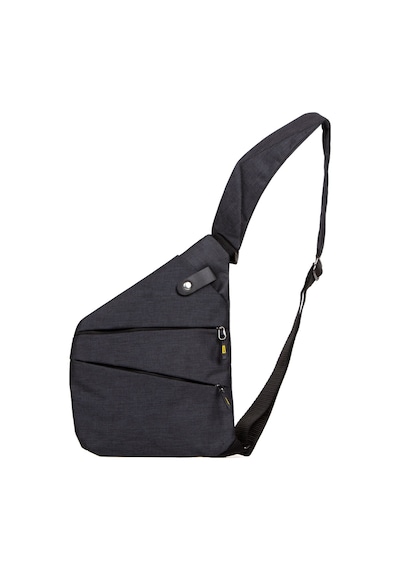 Newish Polo Heybe Keten Kumaş Çapraz Göğüs Ve Omuz Çantası New121 - Siyah