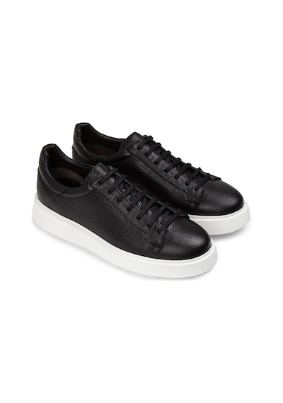 Deery Hakiki Deri Siyah Erkek Sneaker Ayakkabı - 01954Msyhe02 Siyah