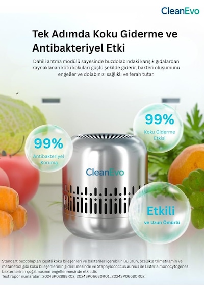 Cleanevo Airguard Pro Koku Giderici, Antibakteriyel Teknoloji, Paslanmaz Çelik, Filtre Gerektirmez, Uzun Ömürlü Bm01