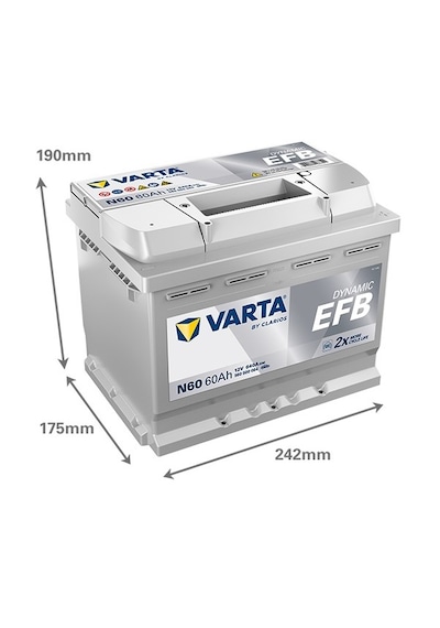 Varta 12v 60 Amper 640a N60 Start & Stop Efb Akü-yerinde Montaj