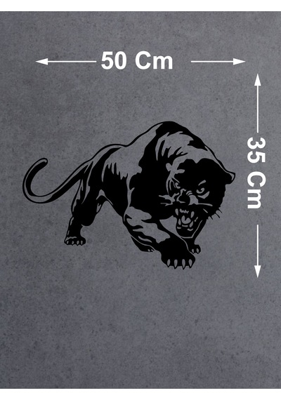 Puma Kaplan Panter Sticker - Araba Oto Cam Karavan Araba Sticker - 02519 50x35 Cm