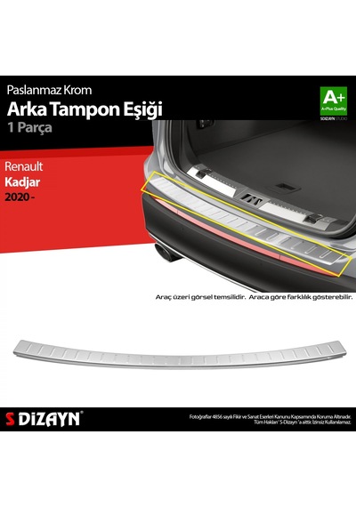 S-dizayn Renault Kadjar Krom Arka Tampon Eşiği 2020-2022