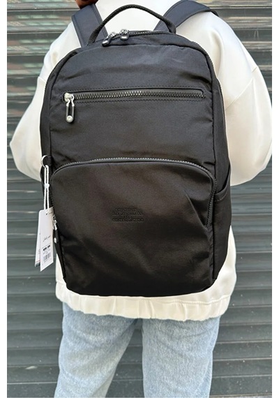 Just Polo Kadın İthal Klinkır Kumaş Şık Ve Lüks Sırt Çantası Shopper Siyah