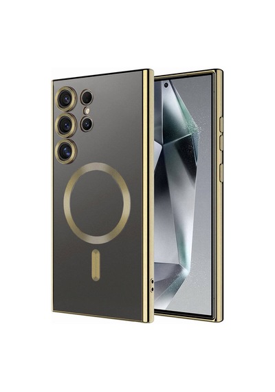 Samsung Uyumlu Galaxy S24 Ultra Kılıf Magsafe Kamera Lens Korumalı Logo Gösteren İnce Hafif Ata Pro Tech Lila