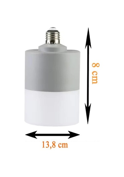 Zmr 114/G 20W Oval Torch Led Ampul Gri 6500K Beyaz Işık