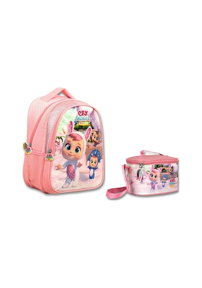 Cry Babies Tavşan Kulaklar İlkokul Sırt Çantası Ve Beslenme Çantası Seti - Açık Pembe - Kız Çocuk