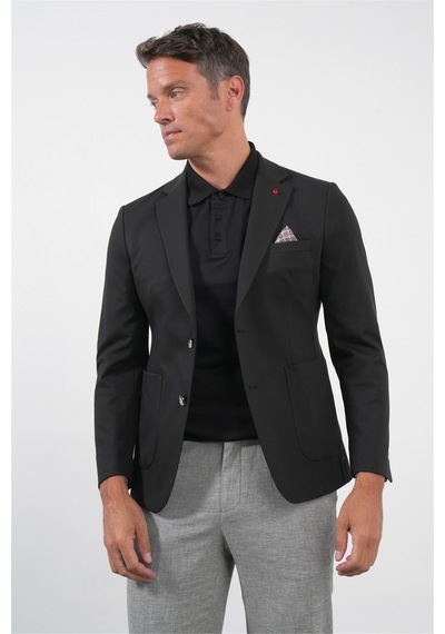 İmza Siyah 6 Drop Slim Fit Pamuklu Ceket 1002260126