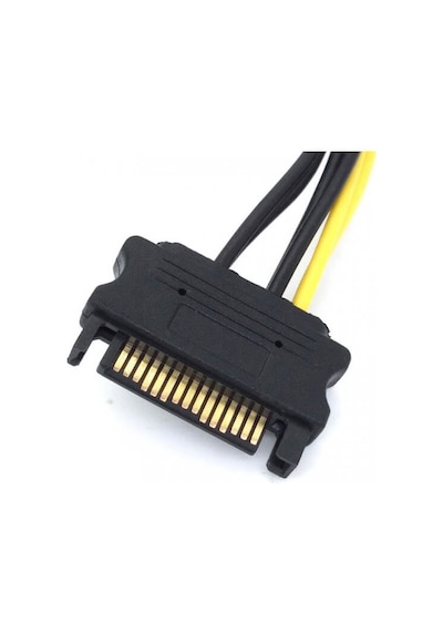 Sata To 6+2 Pin 8 Pin Ekran Kartı Power Çevirici Kablo Bakır 20Cm