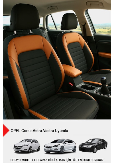 Mocha Taytüyü Oto Koltuk Kılıfı Opel Corsa-astra-vectra Uyumlu Taba