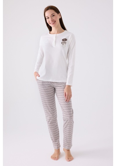 Arnetta Kadın Beyaz Pijama Takımı Ar3087-s-v1 Beyaz