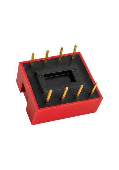 Pcb Tip 4'lü Kırmızı Dıp Switch 2.54mm Pin Aralıklı Devre Anahtarı