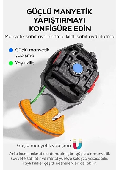 Çok Amaçlı Led Işıklı Anahtarlık Çakmak, Tornavida, Şişe Açacağı, Type-c Şarjlı, Çok Renkli