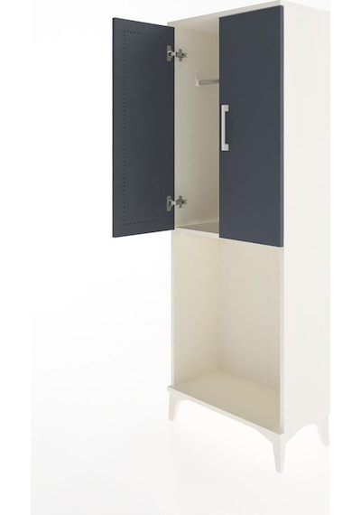 Arges Dolap Tek Raflı 2 Kapaklı Tek Askılı 60x30x163 Aytaşı-antrasit Aytası