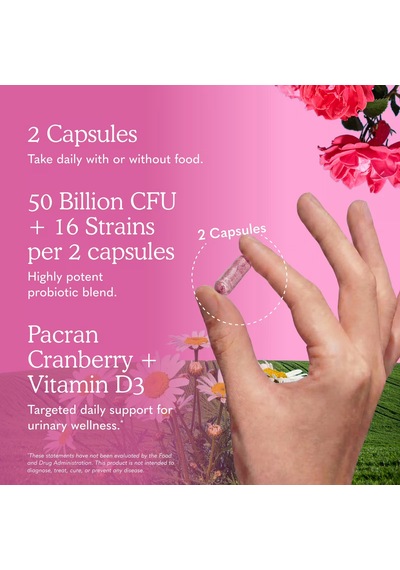 Dr. Formulated Probiotics Urinary Tract+ - 50 Billion Cfu - Supports Digestive, Immune & Urinary Tract+ 60 Veg Capsules