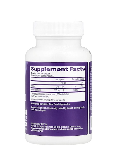Advanced Orthomolecular Research Aor, Lactoferrin-250, 250 Mg , 60 Capsules
