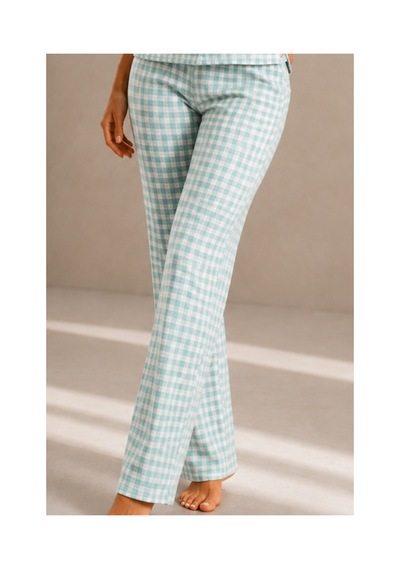 Fit Women Kadın Kısa Kol Rahat Kalıp Şık Su Yeşili Pijama Takımı