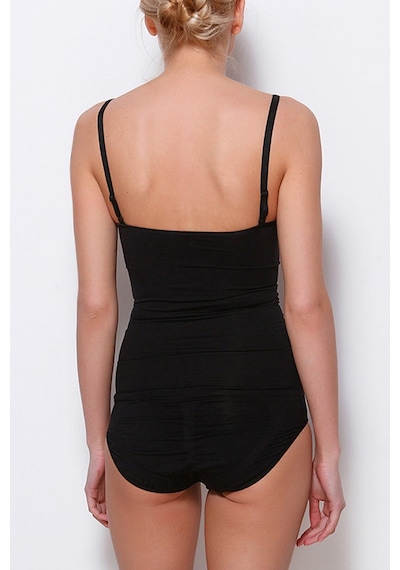 Anında Incelme Ince Askılı Çıtçıtlı Body Korse Siayh