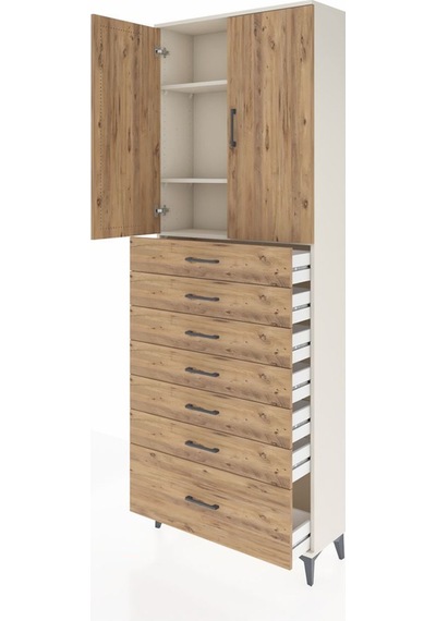 Arges Dolap 3 Raflı 7 Çekmeceli 2 Kapaklı 88x30x243 Aytaşı-çam Atlas Çam Arges Dolap 3 Raflı 7 Çekmeceli 2 Kapaklı 88x30x243 Aytaşı-çam Atlas Çam