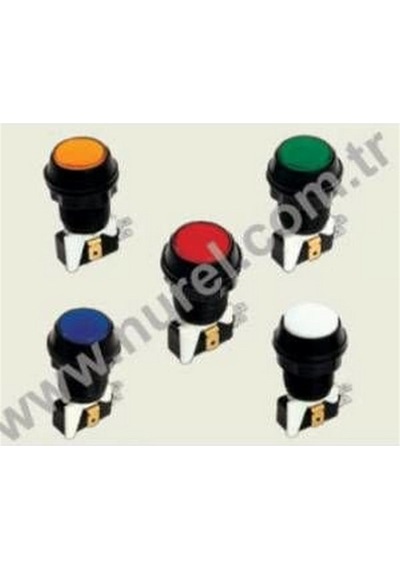 Havalı Kapı Butonu Işıklı 23 Mm Sarı N11.9416