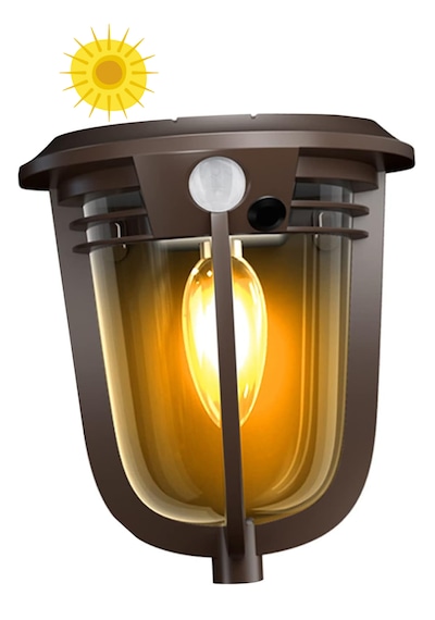 Greentech Güneş Enerjili Hareket Sensörlü, Cob Led Duvar Aplik / GT-SL18