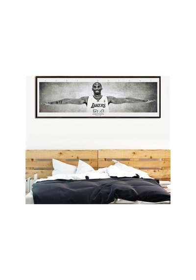 Kobe Bryant Canvas Black Mamba Basketbol Duvar Kağıdı Siyah Beyaz