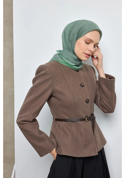 Silk Home Labirent Desen Lyocell Monare Eşarp - 6424 Çam Yeşili