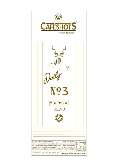 Cafeshots Espresso Daily No3 Çekirdek Kahve 1 KG