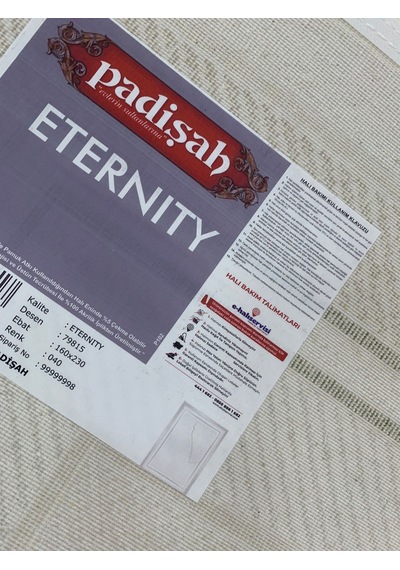 Padişah Halı Eternity 79815 040 Serisi Akrilik Salon Oturma Odası Halısı Krem - Kahve