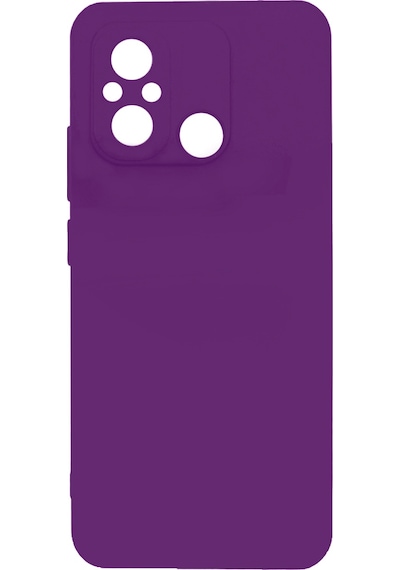 Noktaks - Redmi 12c Uyumlu - Kılıf Mat Soft Esnek Biye Silikon - T26384 - Mor Mor