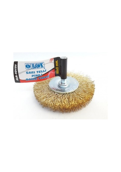 Hawk Ha10131 Pimli Sarı Tel Daire Fırça 60X8 Mm N11.1444