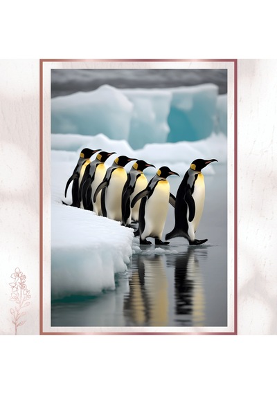 Kutup Ekibi Penguenler Pvc Tablo