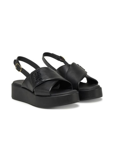 Kadın Hw Padded Leather Sandal Sandalet Fw0fw08808bds Siyah