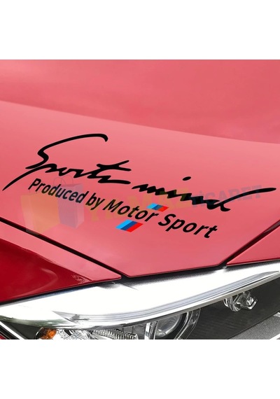 Bmw M Motor Sport Sport Mind Kaput Tampon Oto Sticker Yapıştırma