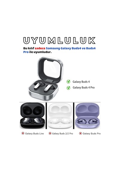 Samsung Galaxy Buds4 Ve Buds4 Pro Uyumlu Güvenlik Kilitli Telefon Standı Fonksiyonlu Premium Kulaklık Kılıfı Gri