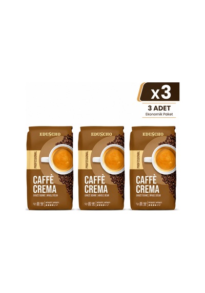 Eduscho Caffe Crema Çekirdek Kahve 1000 Gr 3 Adet