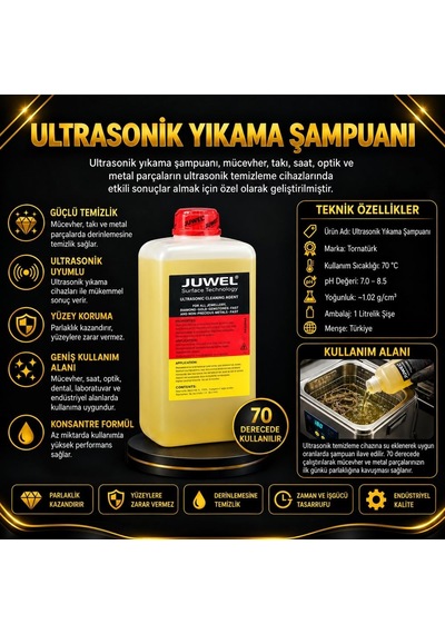 Kuyumculuk Ultrasonik Yıkama Suları - Juwel Marka Bakım Ve Temizleme Ürünü Metalik