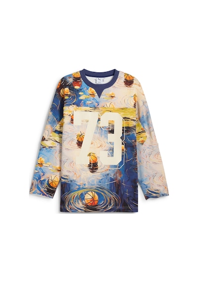 Puma Dylan Exhıbıt Hockey-ınspıred Erkek Basketbol Sweatshırt 630293 01 Mavi