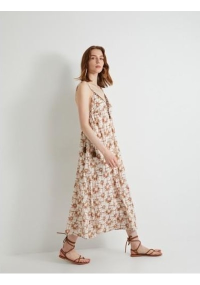 Koton Dresses-kahverengi Desenli