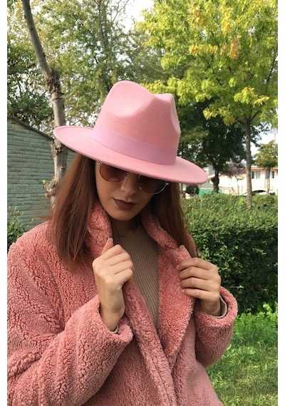 Külah Kadın Fedora Kışlık Trend Fötr Şapka
