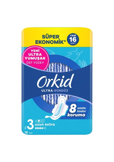 Orkid Hijyenik Ped 4lü Extra Uzun 16 - Ultra Yumuşak Ve Anında Kuru 2'li Ekonomik Paket - 2 Ade Tarı