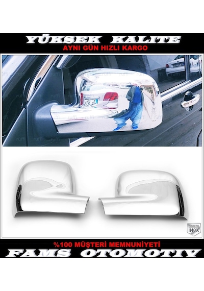 Vw Caddy Krom Ayna Kapağı 2 Prç. 2004-2015 Paslanmaz Çelik