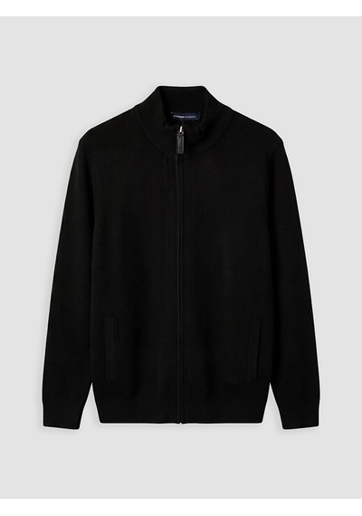 Lcwaıkıkı Classic Siyah Regular Fit Dik Yaka Erkek Triko Hırka