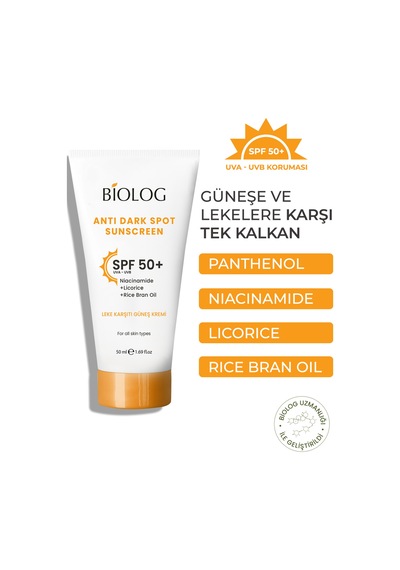 Biolog Leke Karşıtı Güneş Kremi Spf 50 50 ML